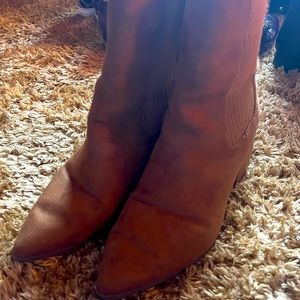 Brown Suede Booties
